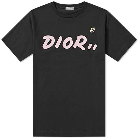 mens dior t shirt bee|black cotton t-shirt with bee.